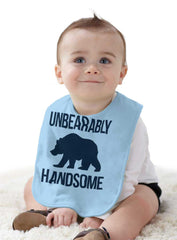 Unbearably Handsome Infant Baby Bib-Direct To Garment Print-Brisco Baby