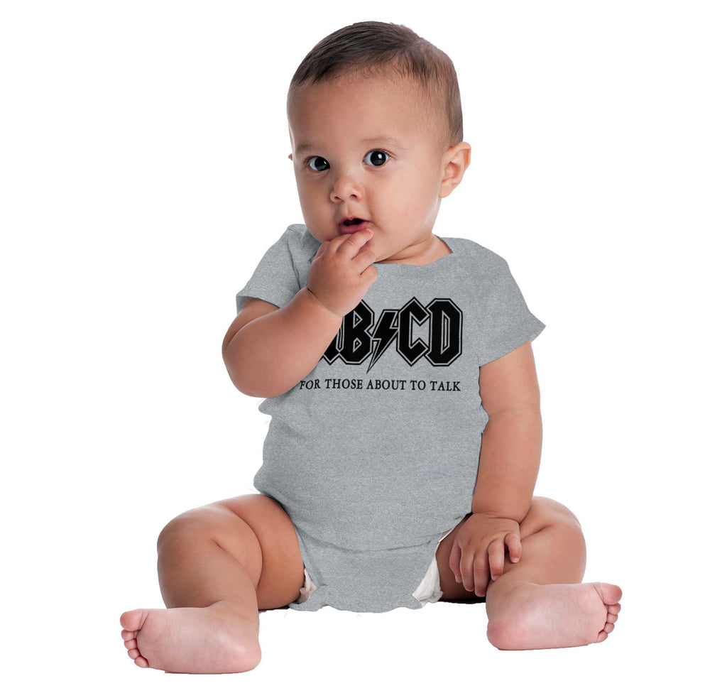 AB CD Romper Bodysuit-Direct To Garment Print-Brisco Baby