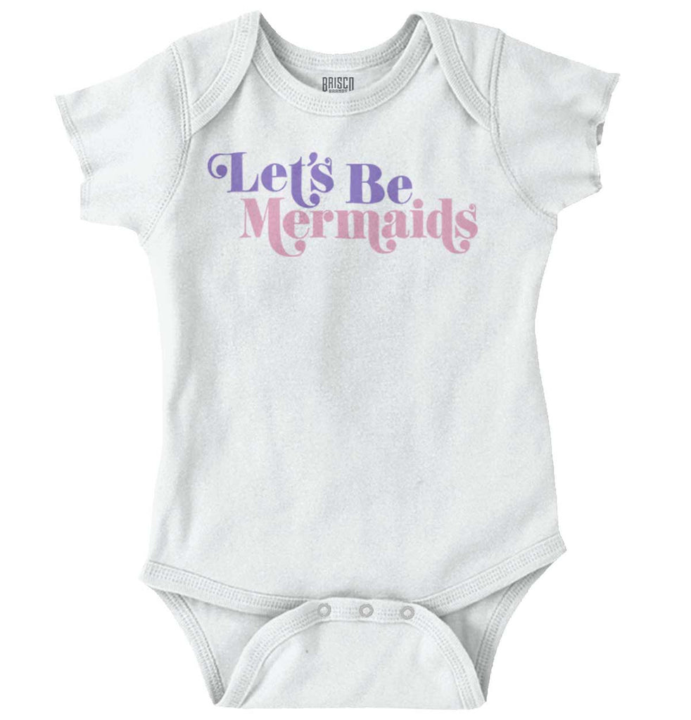 Let's Be Mermaids Romper Bodysuit-Direct To Garment Print-Brisco Baby