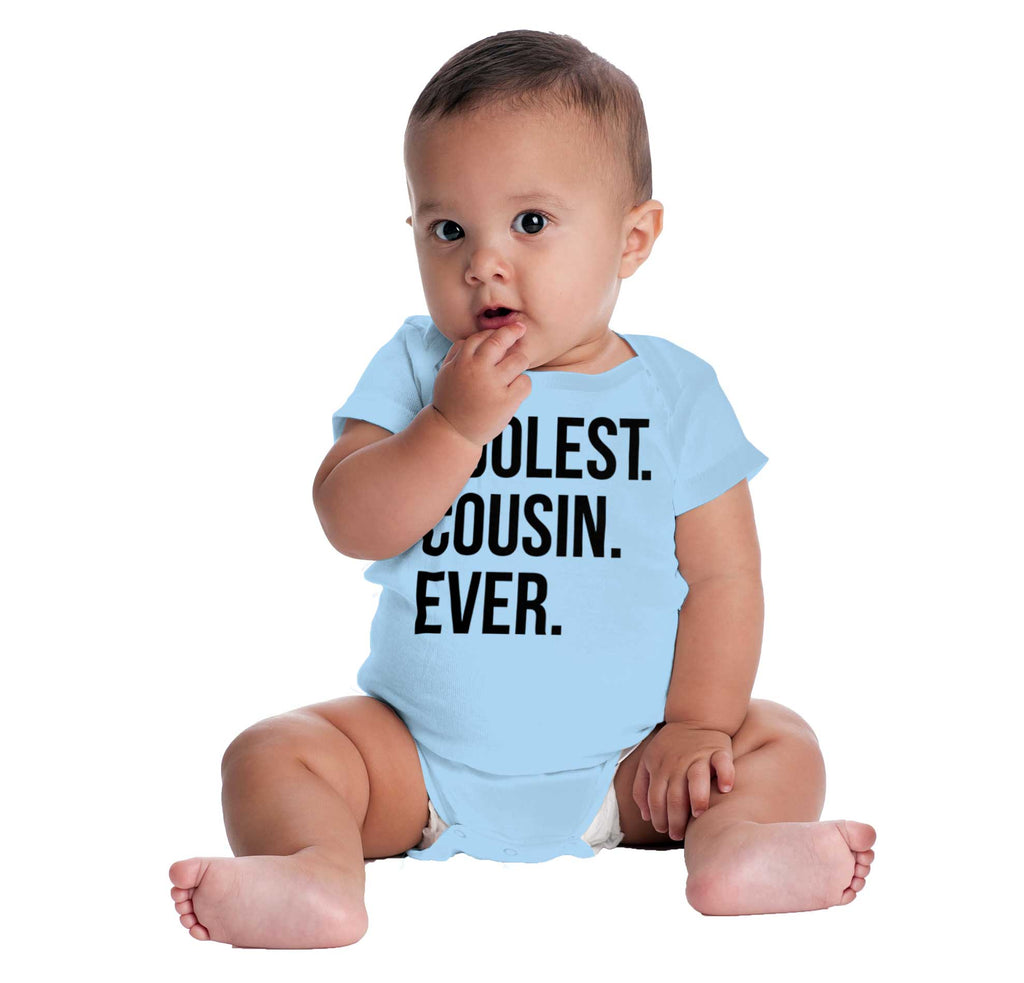Coolest Cousin Ever Romper Bodysuit-Direct To Garment Print-Brisco Baby