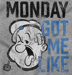 Monday Got Me Like Toddler Football Jersey Tee-Direct To Garment Print-Brisco Baby