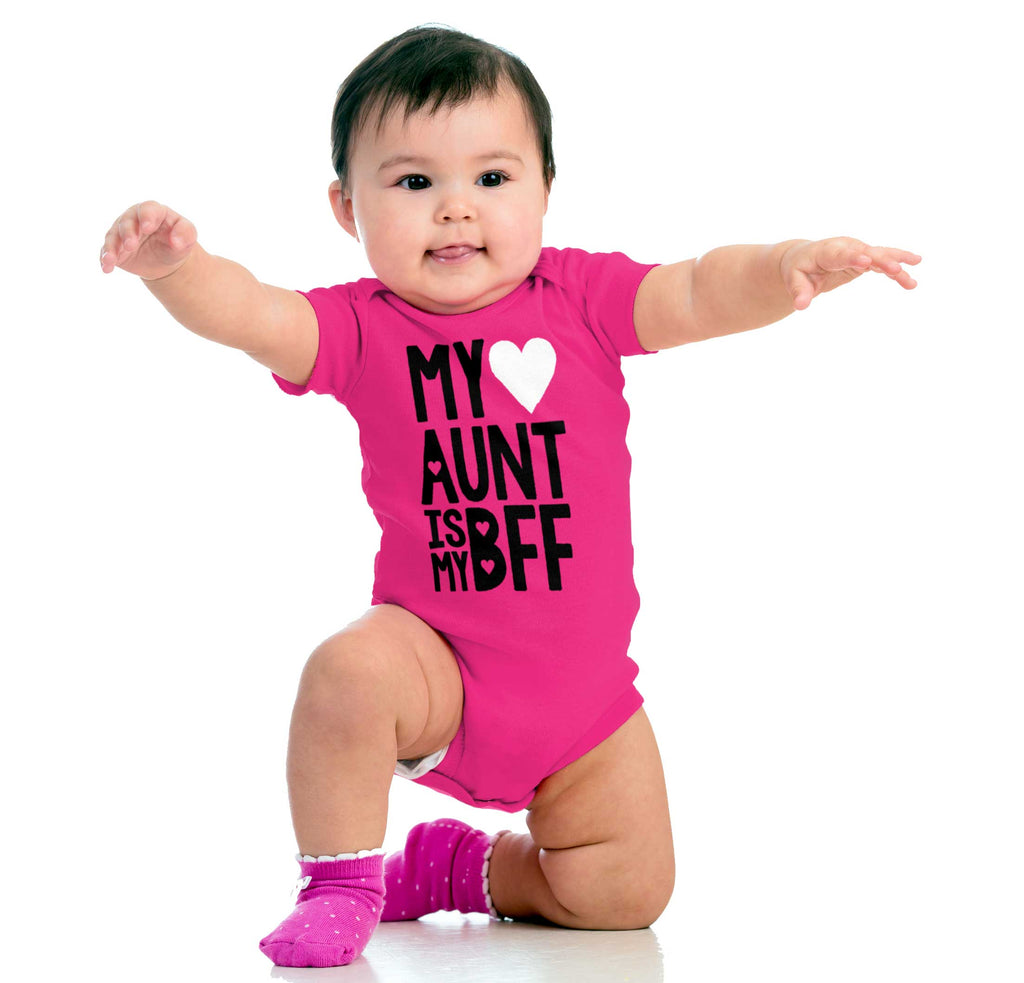 Aunt Is My BFF Romper Bodysuit-Direct To Garment Print-Brisco Baby