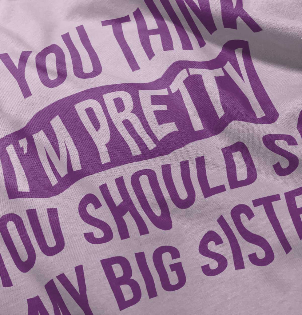 Pretty Big Sister Infant Baby Bib-Direct To Garment Print-Brisco Baby