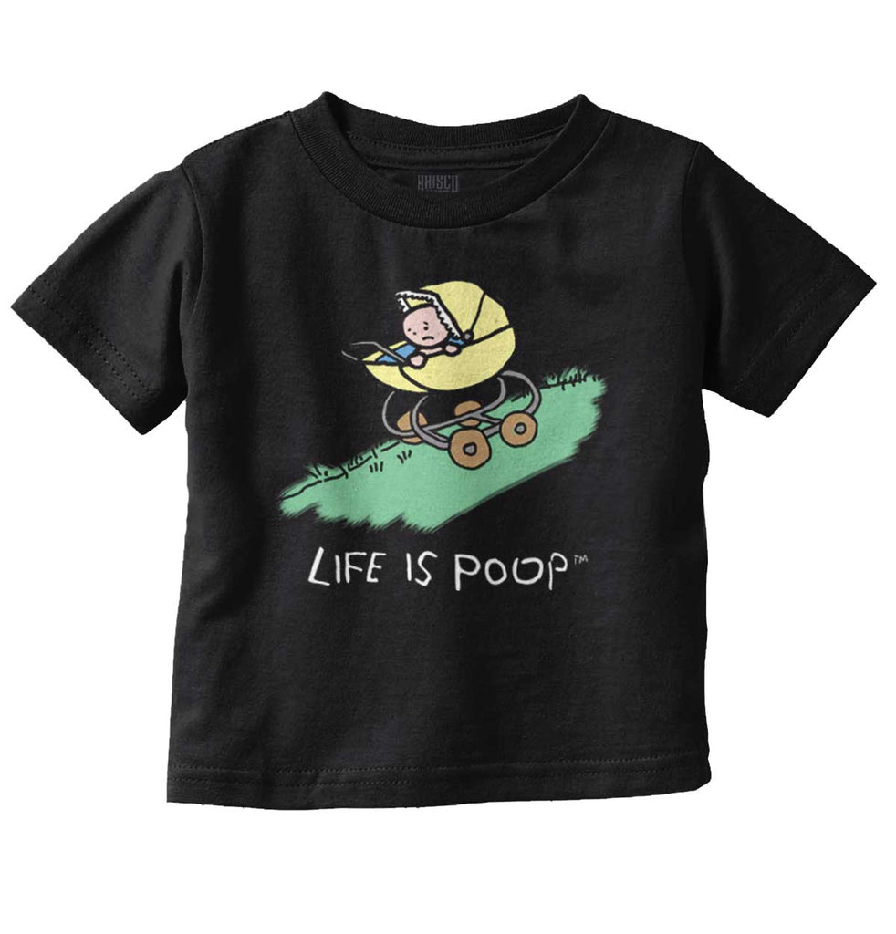 Downhill Stroller Infant Toddler T Shirt-Direct To Garment Print-Brisco Baby