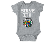 Solve It Romper Bodysuit-Direct To Garment Print-Brisco Baby