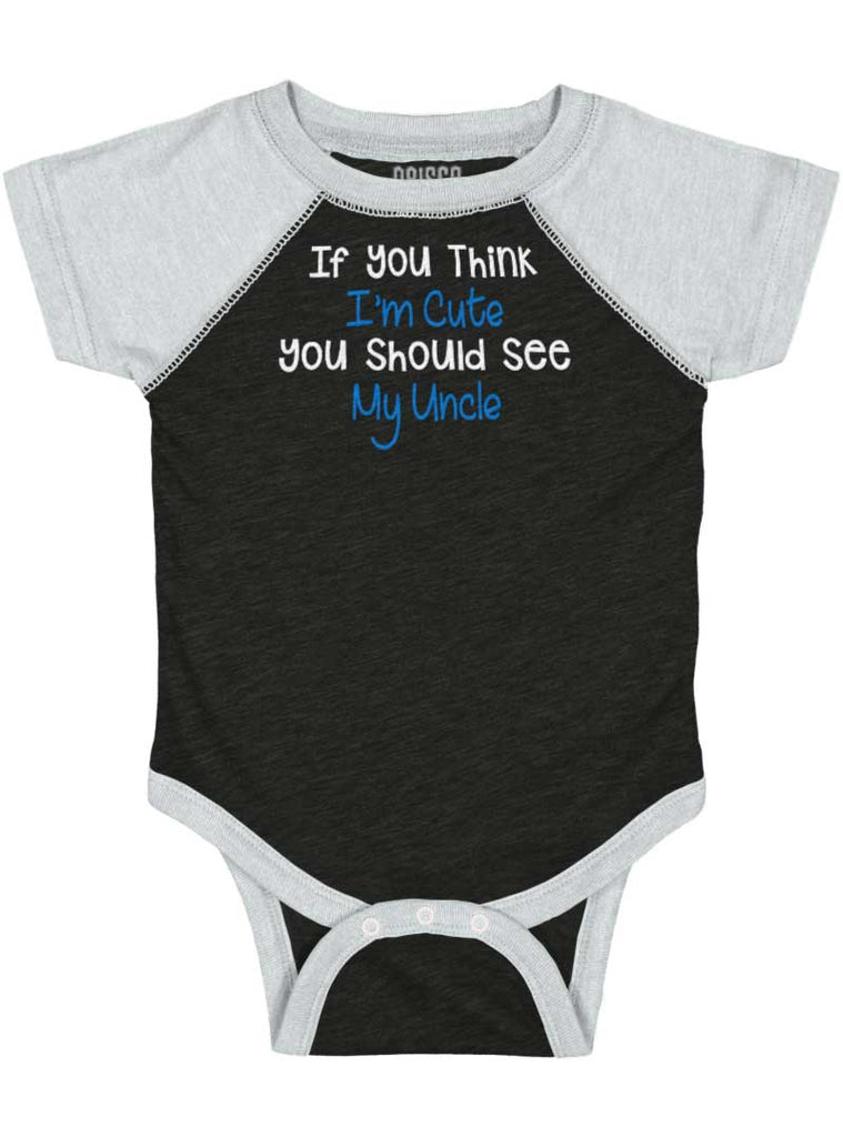 See My Uncle Raglan Romper Bodysuit-Direct To Garment Print-Brisco Baby
