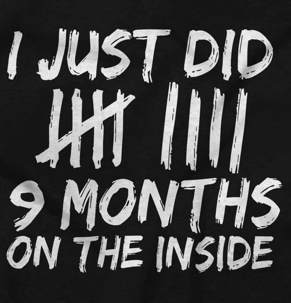 9 Months Inside Infant Toddler T Shirt-Direct To Garment Print-Brisco Baby