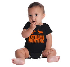 Extreme Deer Hunting Romper Bodysuit-Direct To Garment Print-Brisco Baby