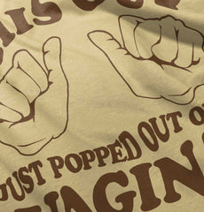 Popped Out of Vagina Romper Bodysuit-Direct To Garment Print-Brisco Baby