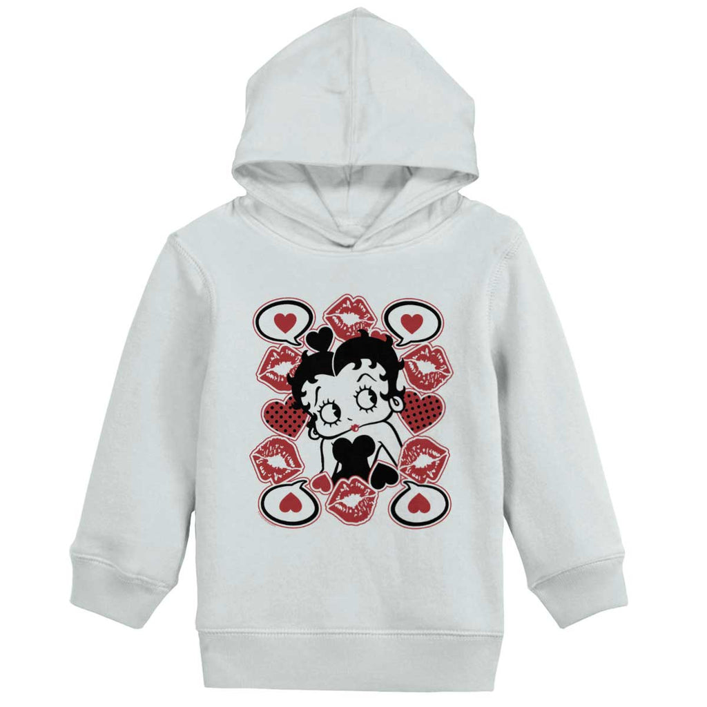 Betty In Love Toddler Pullover Hoodie-Direct To Garment Print-Brisco Baby