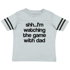 Watching the Game Toddler Football Jersey Tee-Direct To Garment Print-Brisco Baby