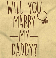 Marry My Daddy Romper Bodysuit-Direct To Garment Print-Brisco Baby