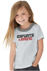 Sports Legend Professional Gamer Toddler Ruffled Trim T-Shirt-Direct To Garment Print-Brisco Baby