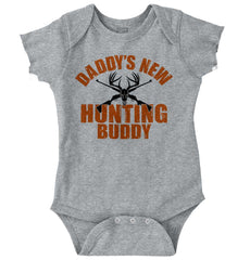 New Deer Hunting Buddy Romper Bodysuit-Direct To Garment Print-Brisco Baby