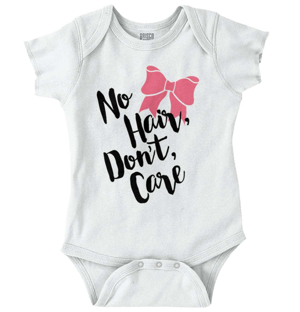 No Hair Don't Care Romper Bodysuit-Direct To Garment Print-Brisco Baby