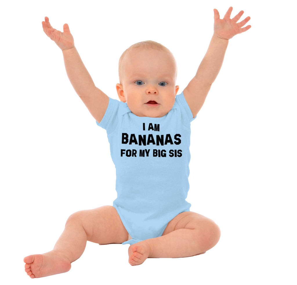 Bananas For Big Sis Romper Bodysuit-Direct To Garment Print-Brisco Baby