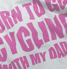 Cycling With Daddy Toddler Ruffle Bottom Tee-Direct To Garment Print-Brisco Baby