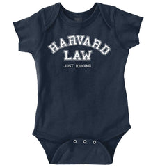 Harvard Law Romper Bodysuit-Direct To Garment Print-Brisco Baby
