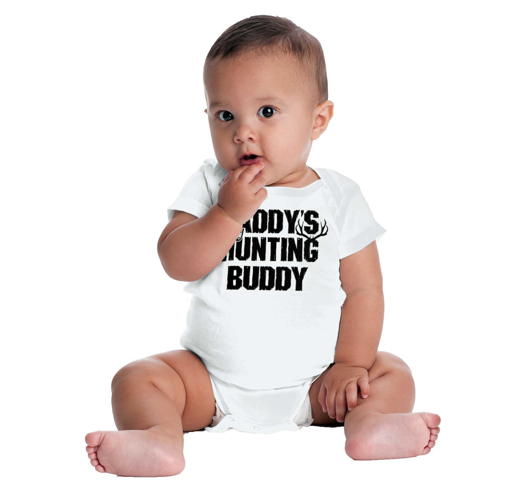 Lil Hunting Buddy Romper Bodysuit-Direct To Garment Print-Brisco Baby