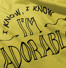 I'm Adorable Romper Bodysuit-Direct To Garment Print-Brisco Baby