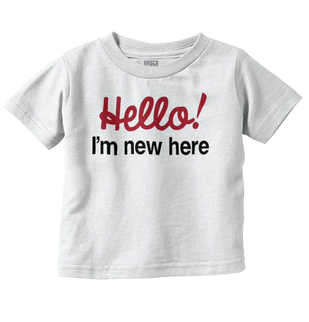 I'm New Here Infant Toddler T Shirt-Direct To Garment Print-Brisco Baby