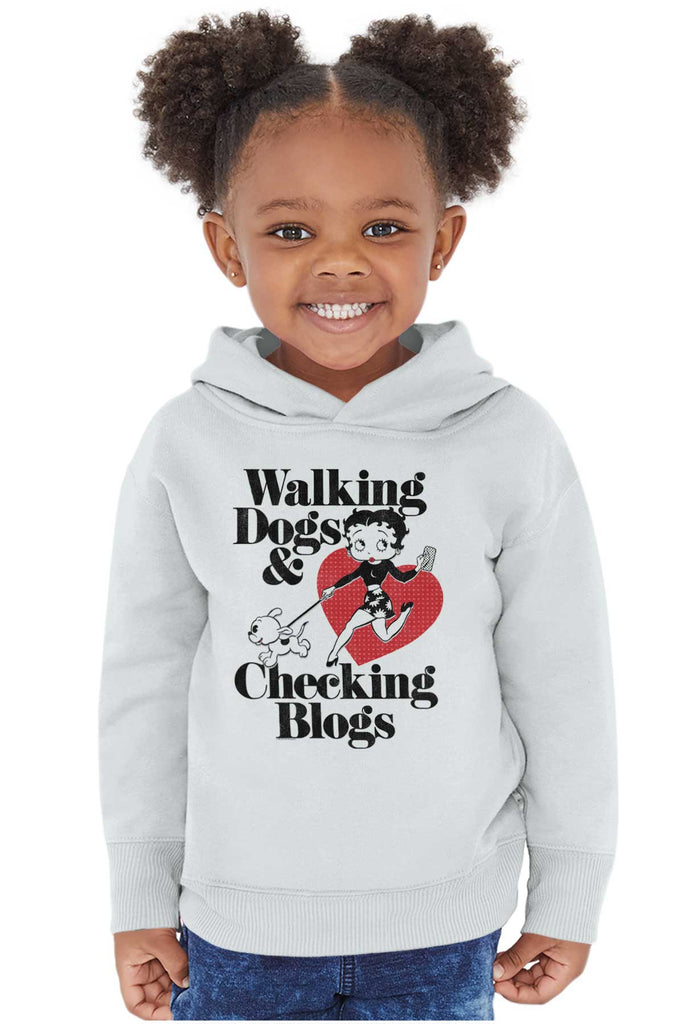 Walking Dogs Toddler Pullover Hoodie-Direct To Garment Print-Brisco Baby