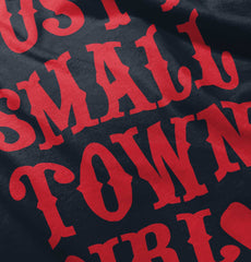 Small Town Girl Baby Ruffled Trim Romper-Direct To Garment Print-Brisco Baby