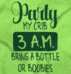 Party At My Crib Romper Bodysuit-Direct To Garment Print-Brisco Baby