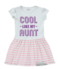Aunt is Single Baby Striped Skirt Dress-Direct To Garment Print-Brisco Baby