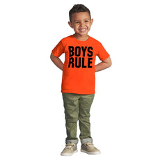 Boys Rule Infant Toddler T Shirt-Direct To Garment Print-Brisco Baby