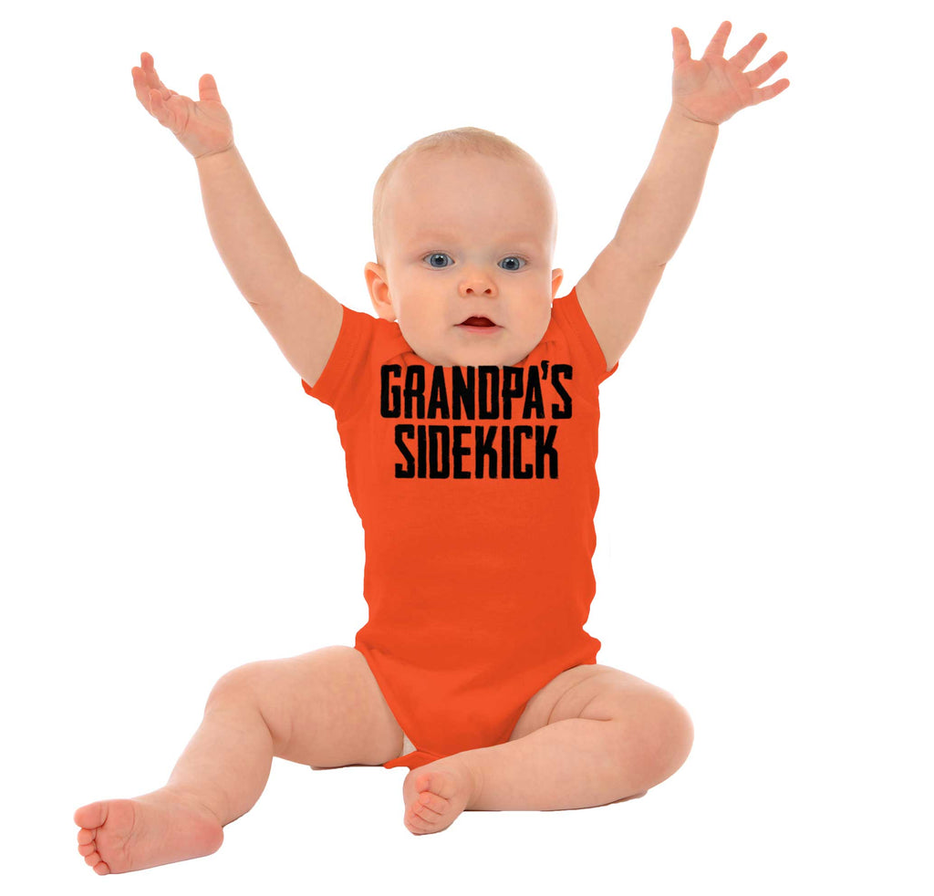 Grandpa's Sidekick Romper Bodysuit-Direct To Garment Print-Brisco Baby