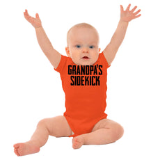 Grandpa's Sidekick Romper Bodysuit-Direct To Garment Print-Brisco Baby