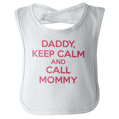 Call Mommy Infant Baby Bib-Direct To Garment Print-Brisco Baby