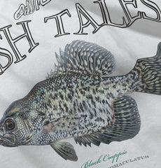 Black Crappie Fishing Romper Bodysuit-Direct To Garment Print-Brisco Baby