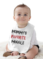 Mommy's Favorite Muggle Infant Baby Bib-Direct To Garment Print-Brisco Baby