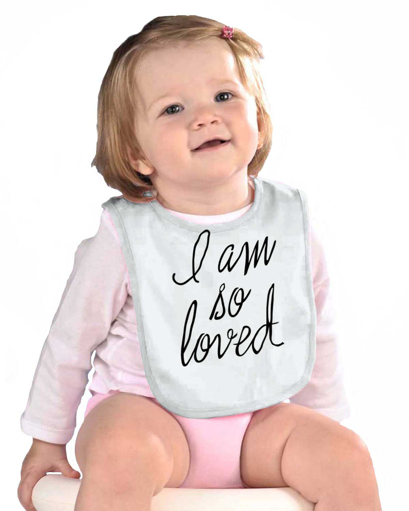 So Loved Infant Baby Bib-Direct To Garment Print-Brisco Baby