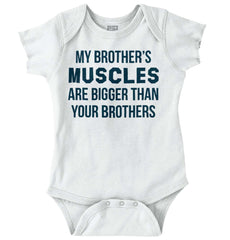 My Brother's Muscles Romper Bodysuit-Direct To Garment Print-Brisco Baby