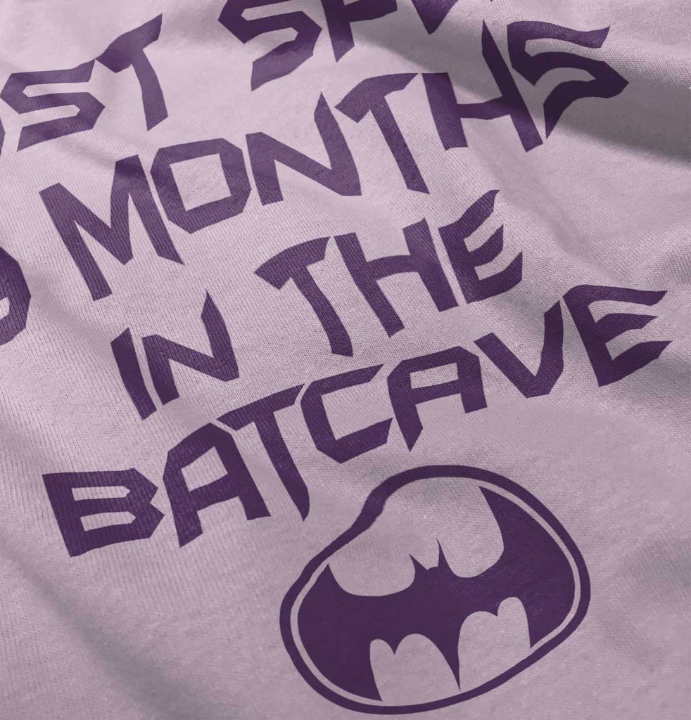 9 Months in Batcave Infant Toddler T Shirt-Direct To Garment Print-Brisco Baby