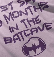 9 Months in Batcave Infant Toddler T Shirt-Direct To Garment Print-Brisco Baby
