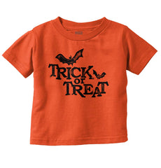 Trick or Treat Bats Infant Toddler T Shirt-Direct To Garment Print-Brisco Baby