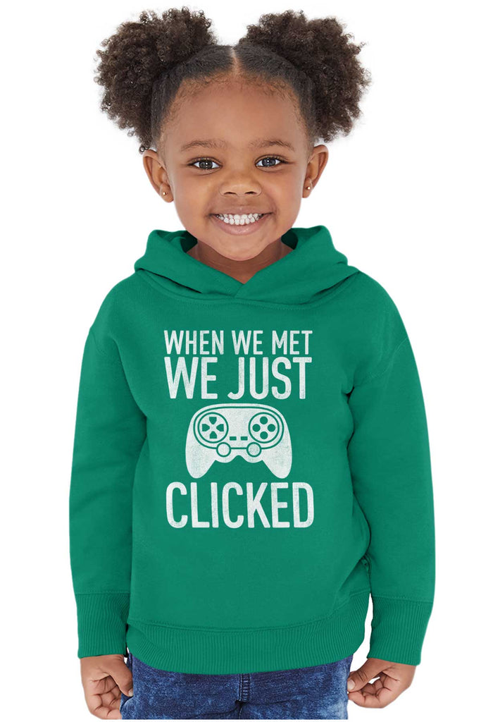We Just Clicked Video Game Nerd Toddler Pullover Hoodie-Direct To Garment Print-Brisco Baby