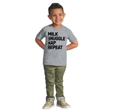 Milk Snuggle Nap Infant Toddler T Shirt-Direct To Garment Print-Brisco Baby