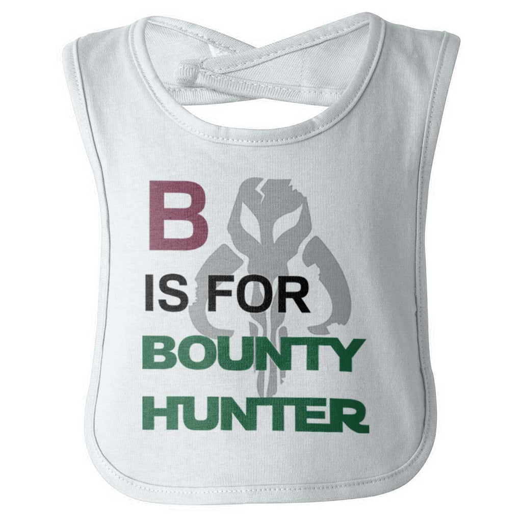 B Is For Bounty Hunter Infant Baby Bib-Direct To Garment Print-Brisco Baby