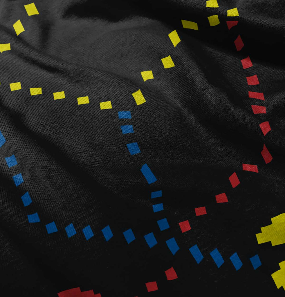 Pac-Man Cube Toddler Football Jersey Tee-Direct To Garment Print-Brisco Baby