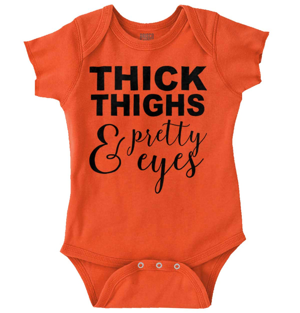Thick Thighs Romper Bodysuit-Direct To Garment Print-Brisco Baby