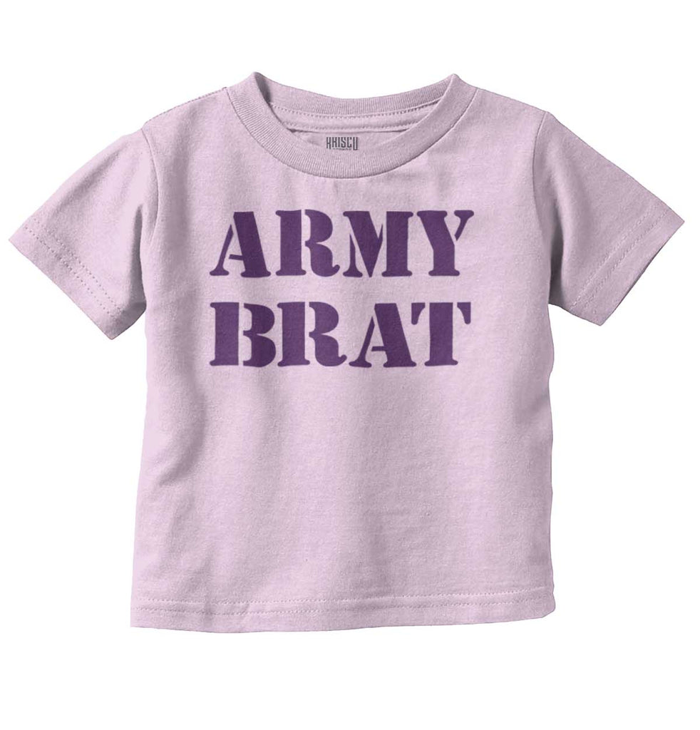 Army Brat Infant Toddler T Shirt-Direct To Garment Print-Brisco Baby