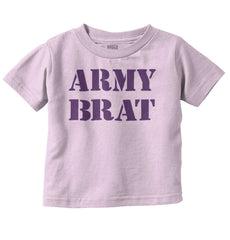 Army Brat Infant Toddler T Shirt-Direct To Garment Print-Brisco Baby