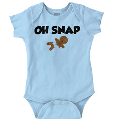 Oh Snap Gingerbread Romper Bodysuit-Direct To Garment Print-Brisco Baby