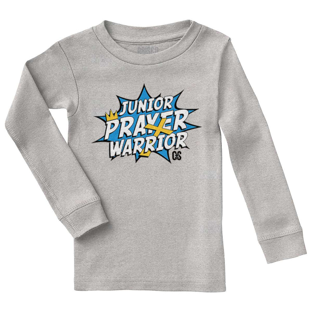 Prayer Warrior Solid Baby Pajama Top-Direct To Garment Print-Brisco Baby