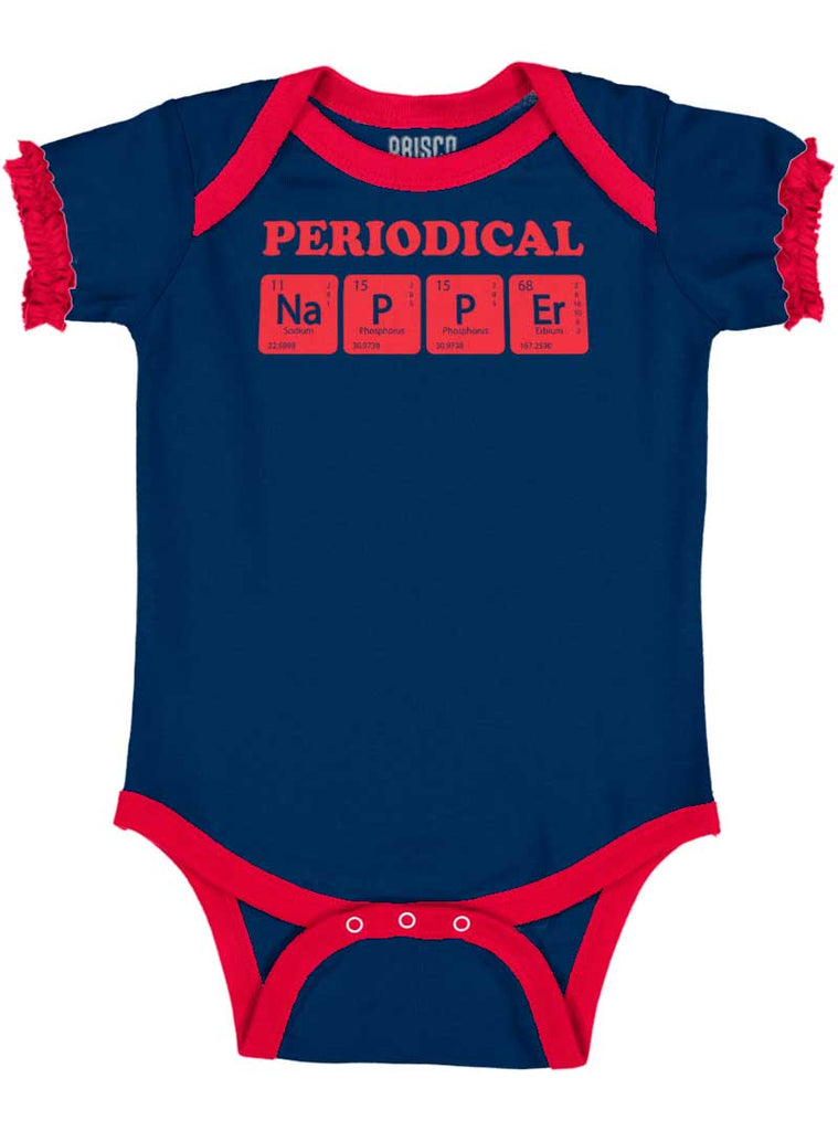 Nap Periodically Baby Ruffled Trim Romper-Direct To Garment Print-Brisco Baby